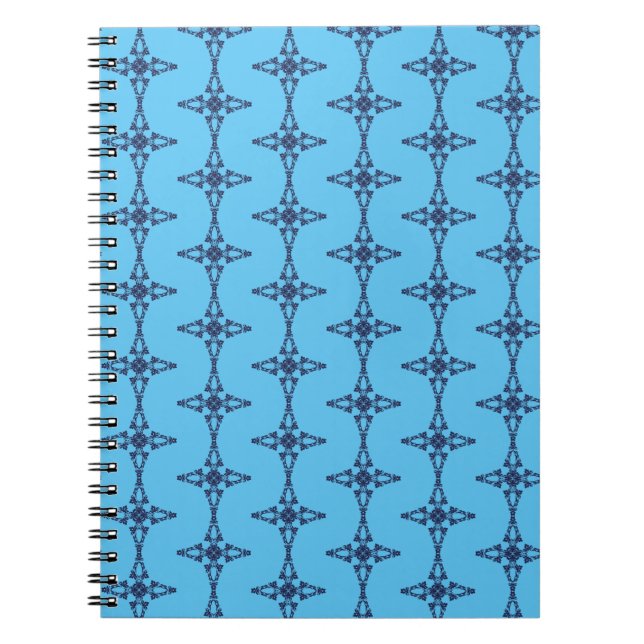 Carnet Croix Chrétienne en Bleu Céleste Art (Devant)