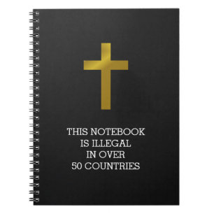 Carnet Croix chrétienne - Illégale dans plus de 50 pays