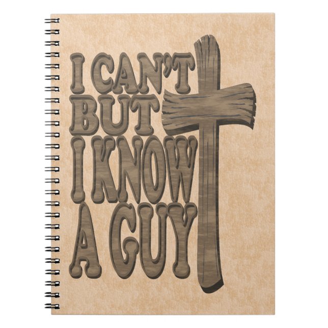 Carnet Croix de bois du Christ 3d Conception chrétienne (Devant)