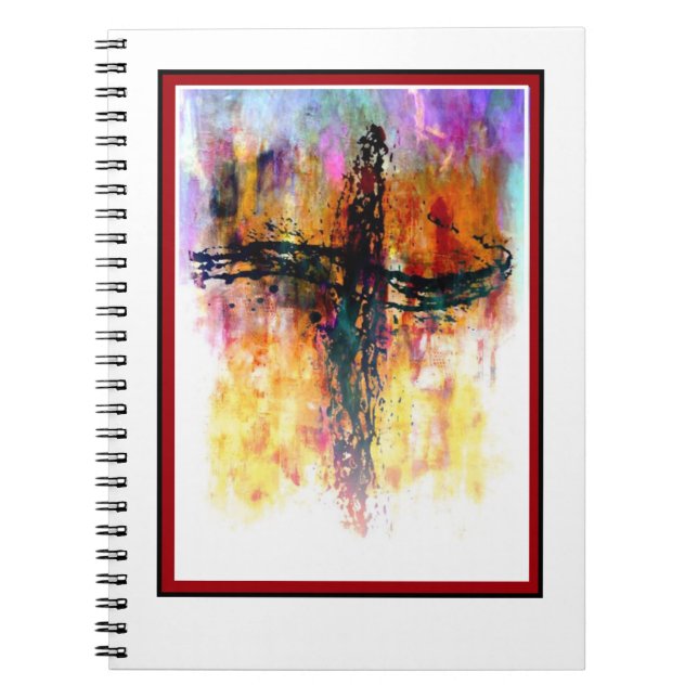 Carnet croix grunge impressionniste (Devant)
