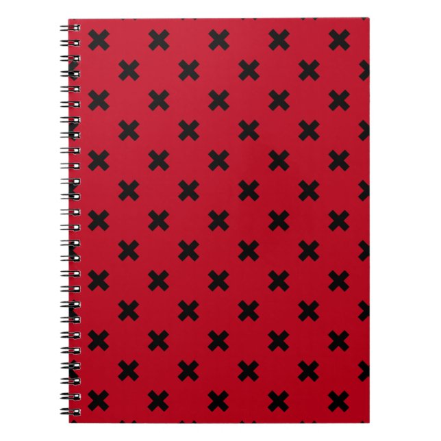 Carnet Croix noire sur le rouge (Devant)