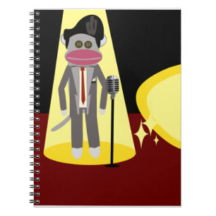 Carnet Crooner Fun Cinquante Chanteur rétro Sock Monkey