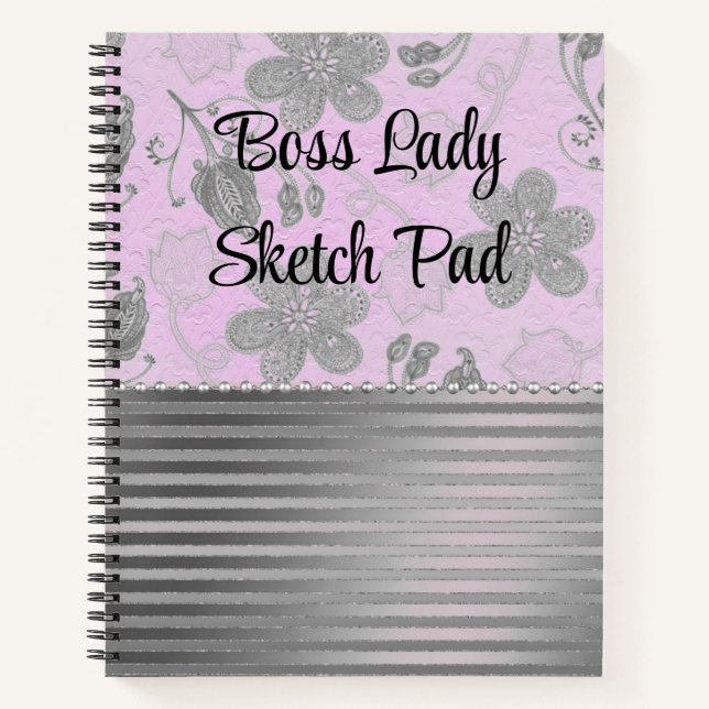 Carnet Croquis Chic Floral Boss Lady (Devant)
