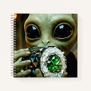 Carnet Croquis d'aliment cristallin et d'Alien Extraterre