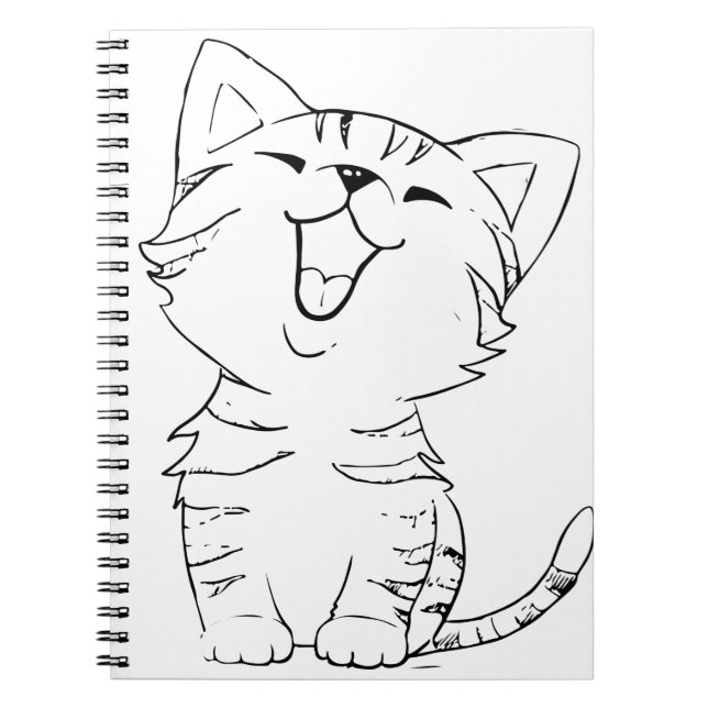 Carnet Croquis de chat Dessin Graphique Arts Kitten Silho (Devant)