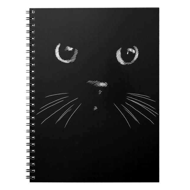 Carnet Croquis de chat noir (Devant)