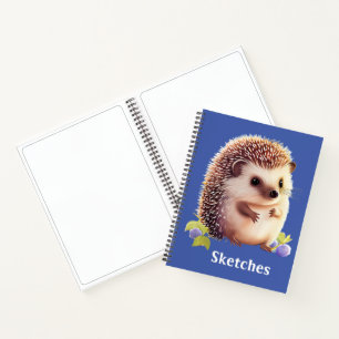 Carnet Croquis de hérisson pour enfants 