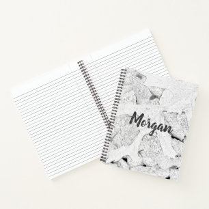 Carnet Croquis feuille noir et blanc
