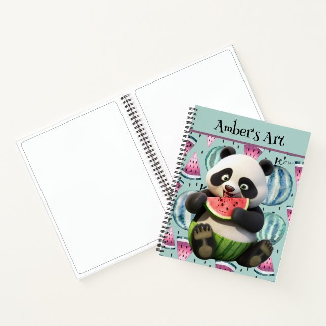 Carnet Croquis Personnalisé Pour Enfants Panda Bear (Intérieur)