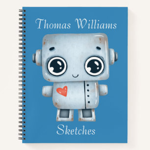 Carnet Croquis robot personnalisé pour enfants