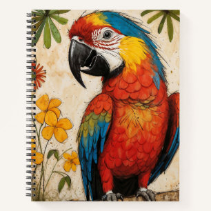 Carnet Croquis Scarlet Macaw