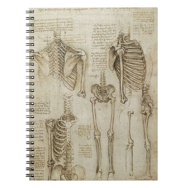 Carnet Croquis squelettiques humains de l'anatomie de da (Devant)