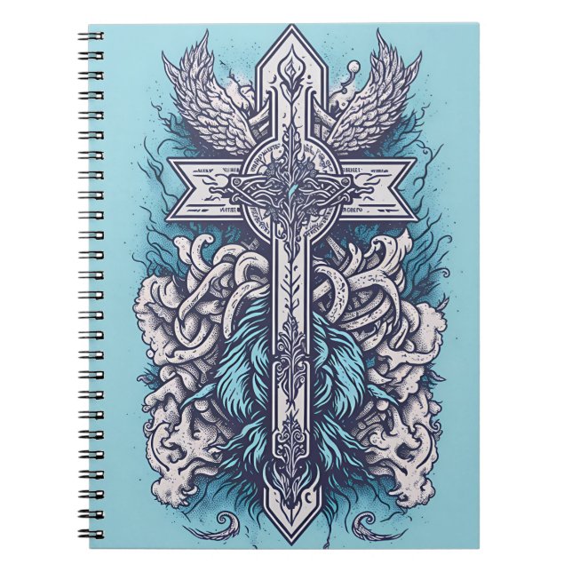 Carnet cross tattoo flower 24 (Devant)