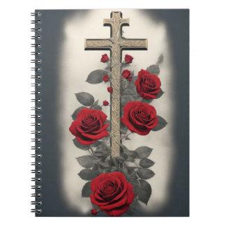 Carnet cross tattoo flower 5