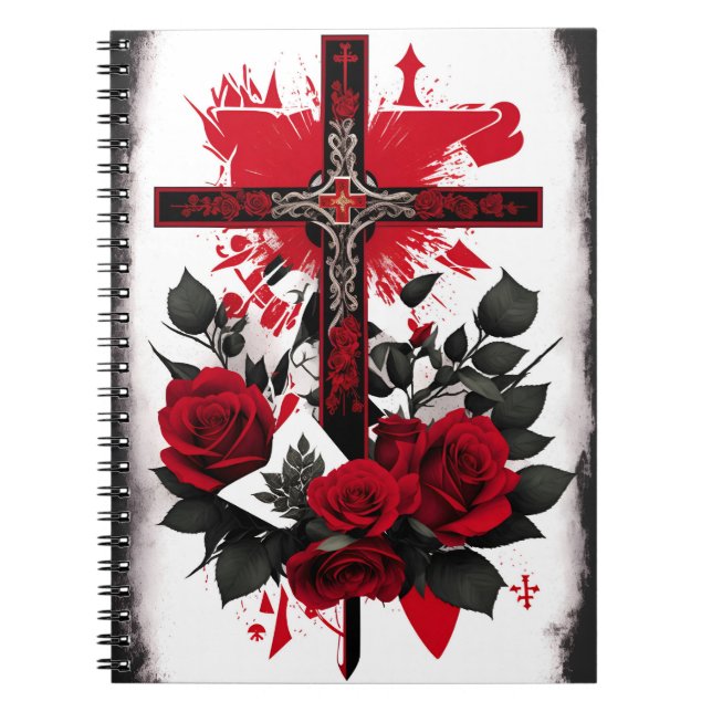Carnet cross tattoo flower 7 (Devant)