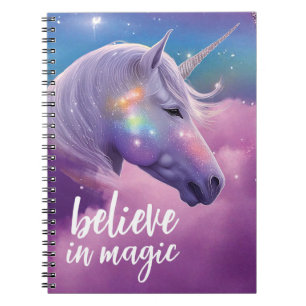 Carnet Croyez en la Magic Unicorn Cosmic Imaginaire Journ