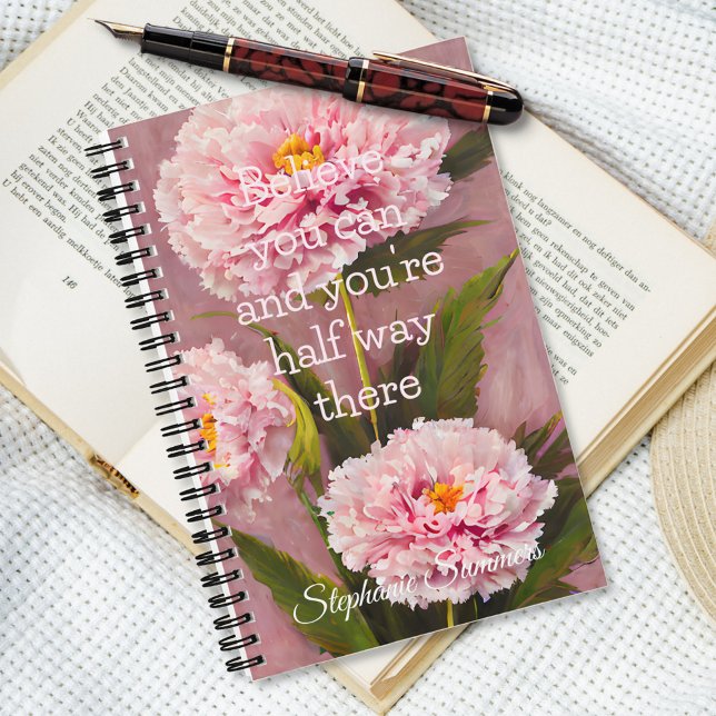 Carnet Croyez en l'inspiration florale de l'œillet rose (Créateur téléchargé)