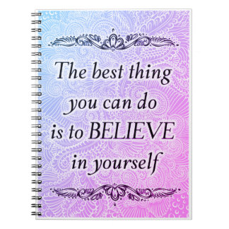 Carnet Croyez en vous - Citation motivationnelle élégante