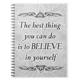 Carnet Croyez en vous - Citation motivationnelle élégante