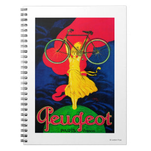 Carnet Cru PosterEurope de bicyclette de Peugeot