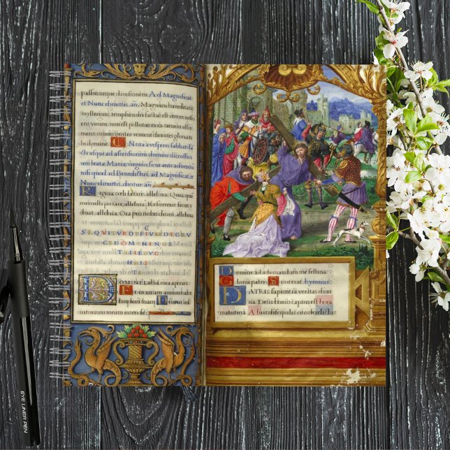 Carnet Crucifixion Calvaire Chemin de croix Carême Pâques (Crucifixion Calvary Way of the Cross Jesus Christ Religious Christian Catholic Lent Easter Notebook)