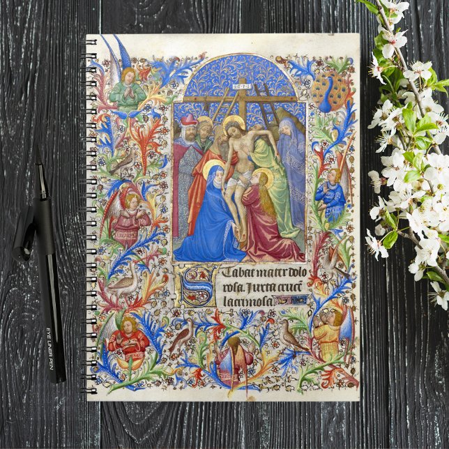 Carnet Crucifixion Vierge Marie Carême Vendredi Saint Rel (Crucifixion Virgin Mary Jesus Christ Easter Lent Good Friday Religious Christian Spiritual Notebook)