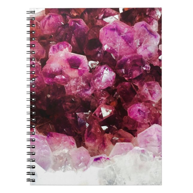 Carnet Cryaméthyste minéral pourpre (Devant)