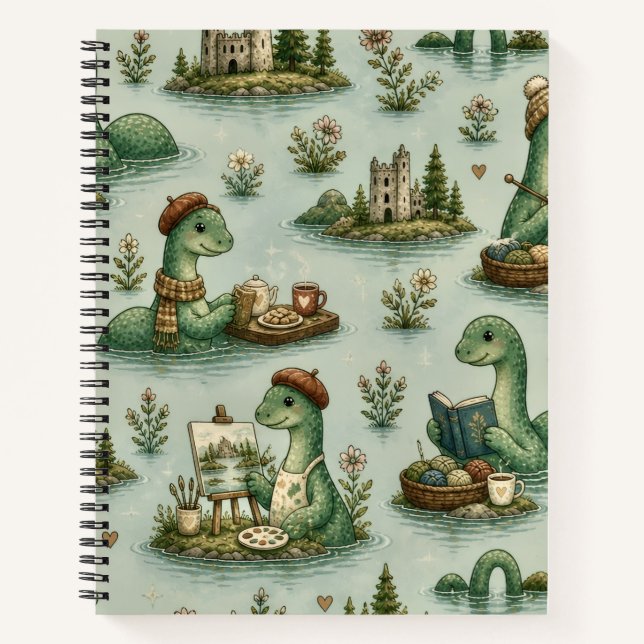 Carnet Cryptides confortables Nessie Monstre du Loch Ness (Devant)