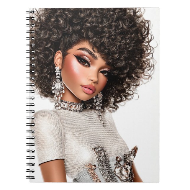 Carnet Crystal Corset Glam Girl Spiral Photo Notebook (Devant)