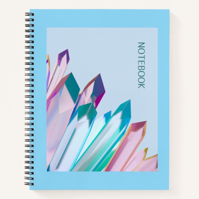 Carnet Crystal Pastel - Esthétique Géométrique Mod (Devant)