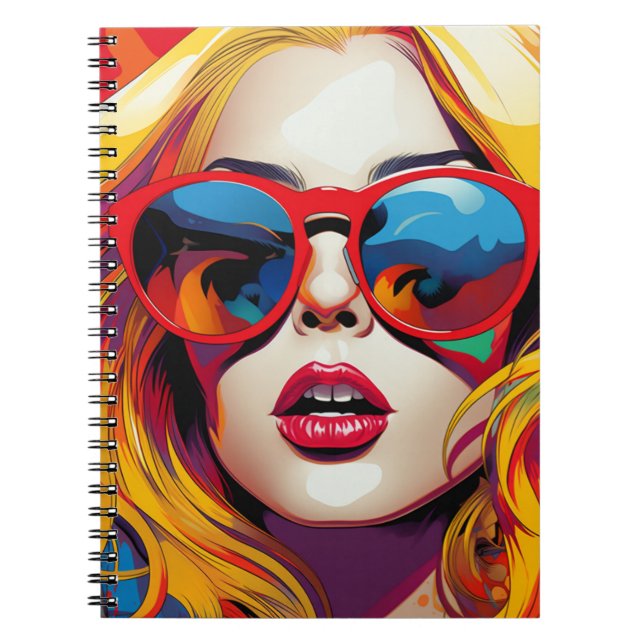 Carnet Cuaderno Comic Pop Art Girl (Devant)