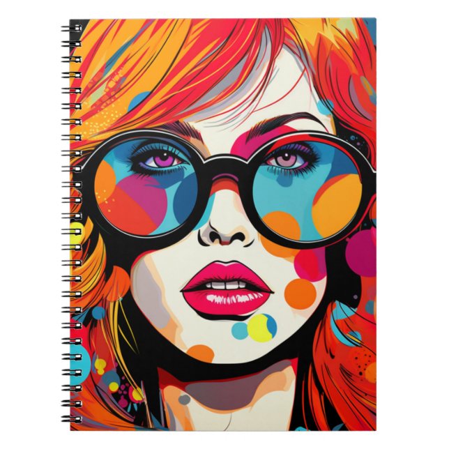Carnet Cuaderno Comic Pop Art Girl (Devant)