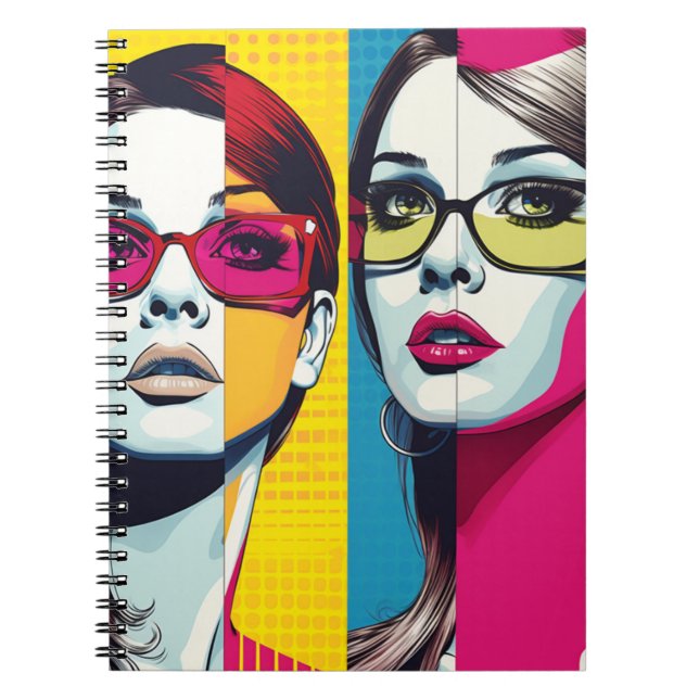 Carnet Cuaderno Comic Pop Art Girl (Devant)