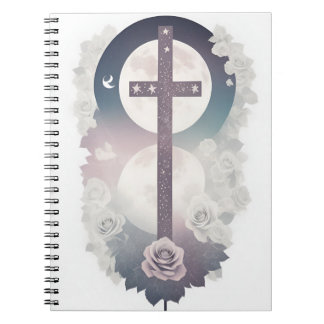 Carnet Cuaderno cross tattoo flower 30