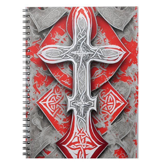 Carnet Cuaderno cross tattoo flower 38 (Devant)