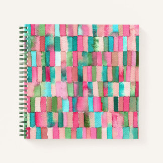 Carnet Cuaderno cuadrado con malade de acuarela