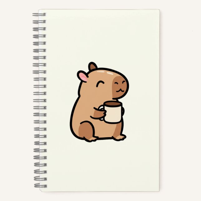 Carnet Cuaderno Cuadriculado Capybara avec grille de Mug (Recto)