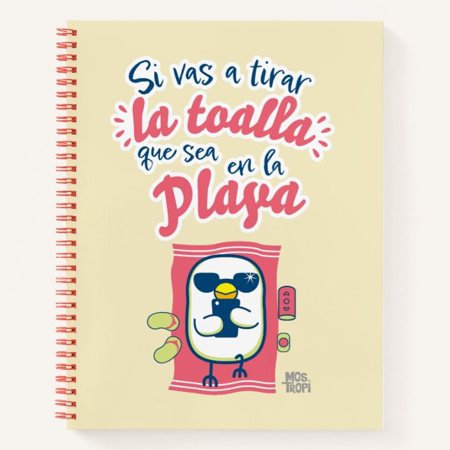 Carnet Cuaderno de espiral│Si vas a tirar la toalla (Devant)