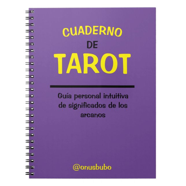 Carnet Cuaderno de Tarot (Devant)
