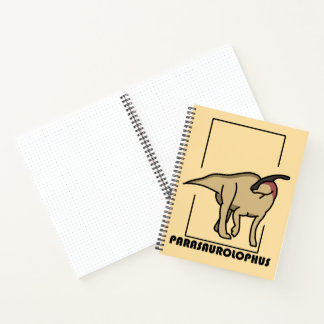 Carnet Cuaderno diseño dinosaurio Parasaurolophus