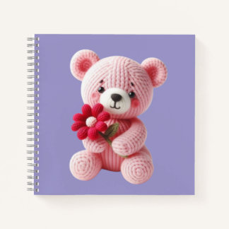 Carnet Cuaderno espiral con diseño de lindo osito