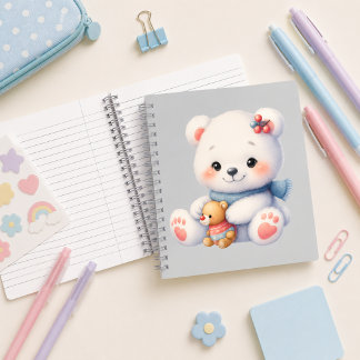Carnet Cuaderno espiral con diseño de lindo osito