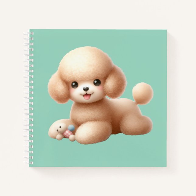 Carnet Cuaderno espiral con diseño de lindo perrito (Devant)
