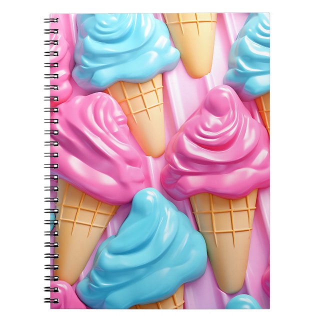Carnet Cuaderno Ice Cream Kawaii Helados (Devant)