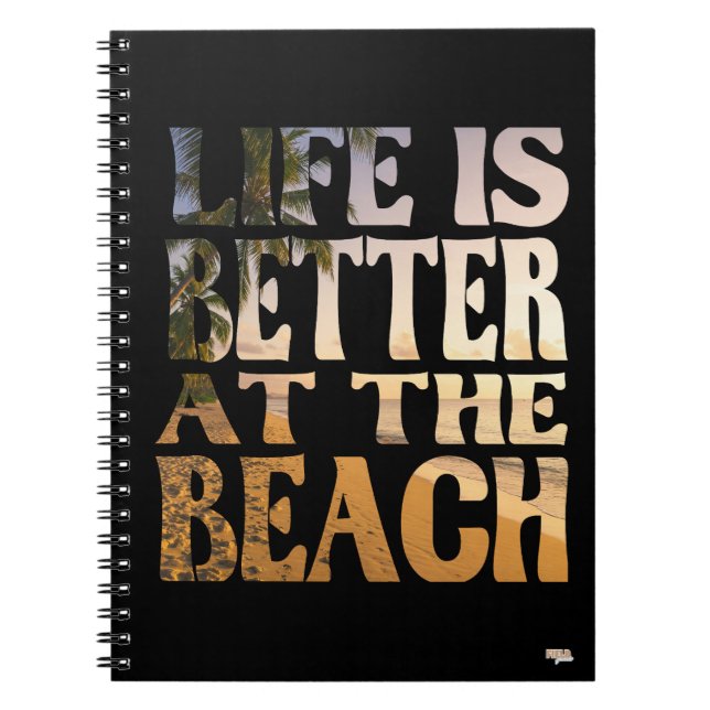 Carnet Cuaderno Life is Better at the Beach (Devant)