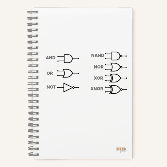 Carnet Cuaderno Logic Gates White (Recto)