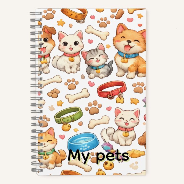 Carnet cuaderno masccotas (Recto)
