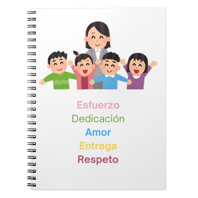 Carnet Cuaderno para la maestra (Devant)