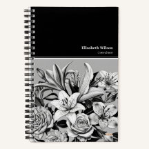 Cuaderno Professional Black & White Flowers