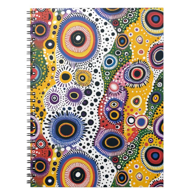Carnet Cuaderno Psicodélico Retro Efecto Caleidoscopio (Devant)